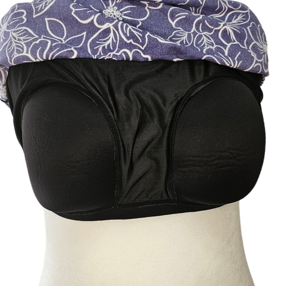 Delta Burke Swimwear Tankini Top Navy Blue with White Floral Print Size 24W - Picture 3 of 5